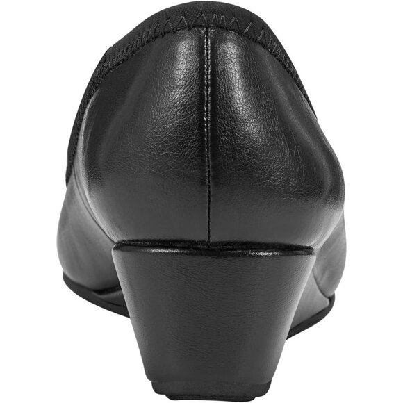 Bandolino Womens Black 002 Closed Rounded Toe Flexible Wedge Flat Tad Pump - Picture 3 of 6